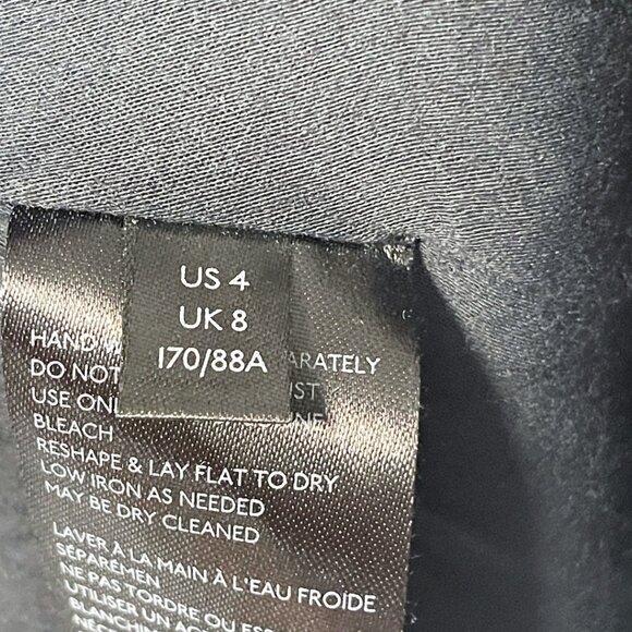 Free People Boheme Mini Dress Womens Size 4 Black Combo Long Sleeve Boho Ruffle - Picture 10 of 14